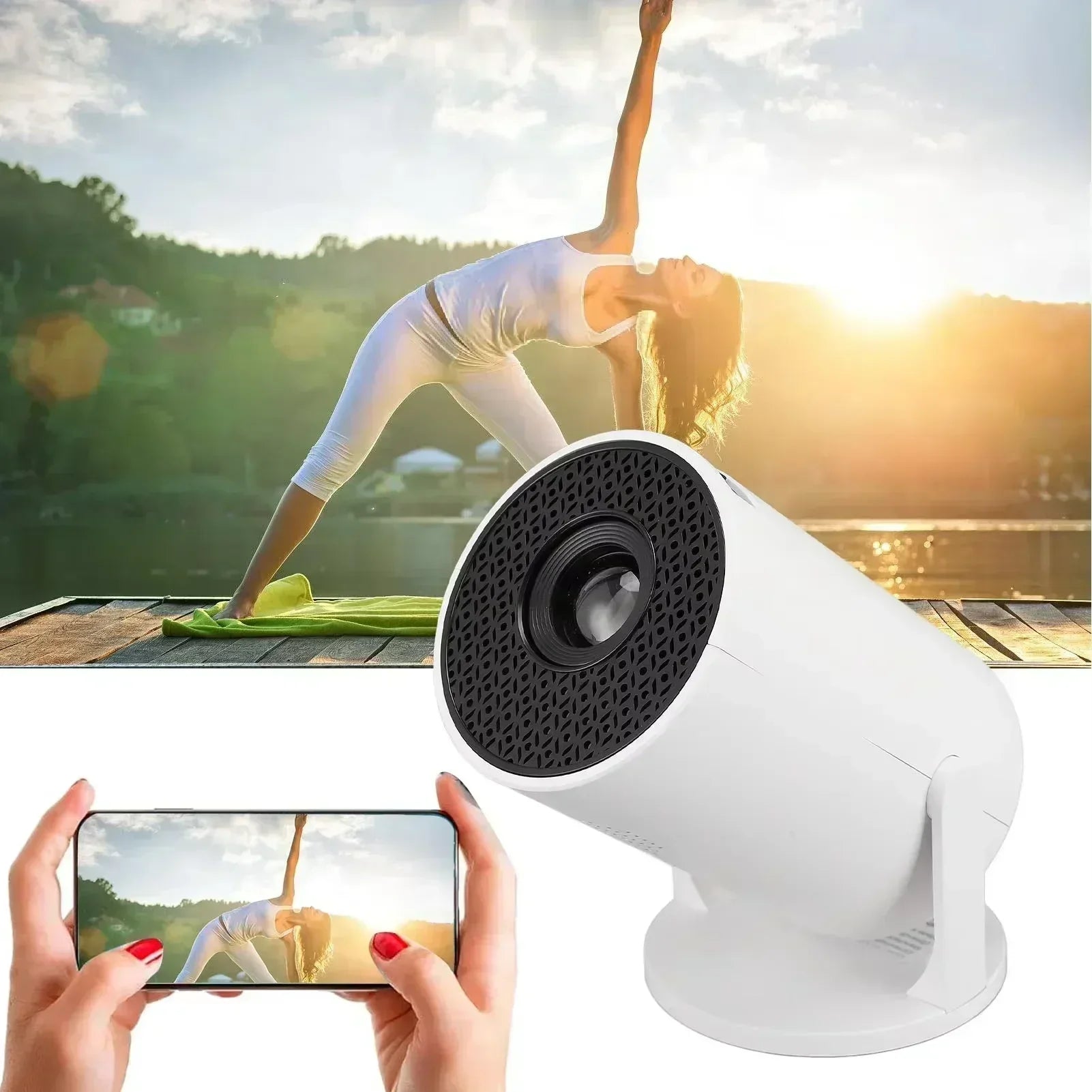 HY300 HiFi Projector 4K Android 11 Dual Wifi6.0 BT5.0 H713 280ANSI 720P Built-in Cinema Sound Speaker Protable Mini Projetor